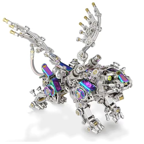 SOLIAXDIY 3D-Metall-Tiger-Modellbausatz – DIY Mechanisches Puzzle für Erwachsene, handgefertigtes Handwerk mit Präzisionsteilen (650 + Stück) von SOLIAXDIY