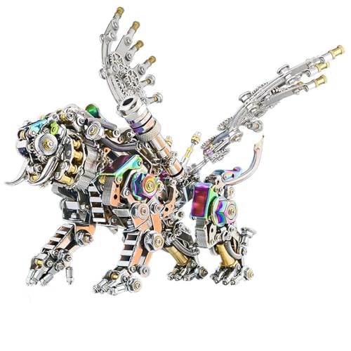 SOLIAXDIY 3D-Metall-Tiger-Modellbausatz – DIY Mechanisches Puzzle für Erwachsene, handgefertigtes Handwerk mit Präzisionsteilen (700 + Stück) von SOLIAXDIY