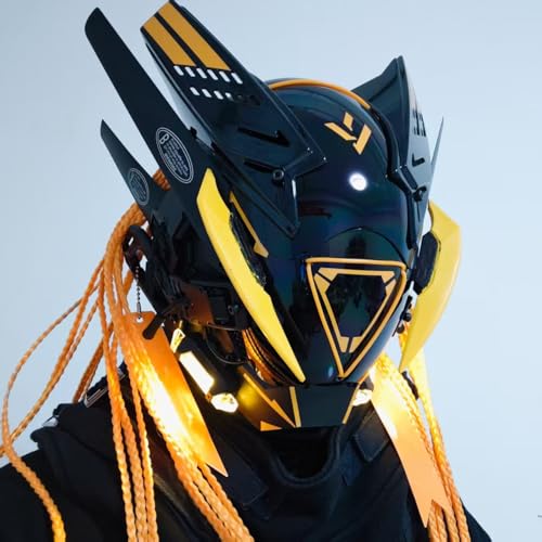 SOLIAXDIY Cosplay Maske für Männer & Frauen, Futuristische Punk Techwear Maske, Gothic Cyber Halloween Cosplay KostümZubehör SOLIAXDIY Cosplay Maske für Männer & Frauen, Futuristische Punk Techwear Maske, Gothic Cyber Halloween Cosplay KostümZubehör von SOLIAXDIY