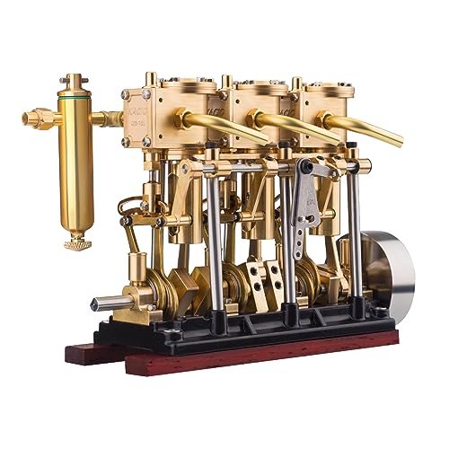SOLIAXDIY KACIO LS3-13S Vertikale 3-Zylinder Dampfmaschine, Vorwärts/Rückwärts Gang Mini Steam Engine Schiffsmodell für Boote 80-120cm (Ohne Kessel) von SOLIAXDIY