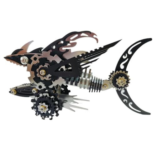 SOLIAXDIY Megalodon Gear Shark – 3D Metallbausatz im Steampunk-Stil, DIY Mechanisches Modell eines Zahnräder-Hais, Kreatives Puzzle für Erwachsene SOLIAXDIY Megalodon Gear Shark – 3D Metallbausatz im Steampunk-Stil, DIY Mechanisches Modell eines Zahnräder-Hais, Kreatives Puzzle für Erwachsene von SOLIAXDIY