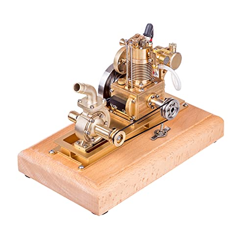 SOLIAXDIY Motor Bausatz, 1,6CC Mini Vertikalmotor Luftgekühltem Einzylinder Viertakt Benzinmotor Verbrennungsmotor Modellbau, Metall Motor Engine Kit für Technikbegeisterte Erwachsene von SOLIAXDIY