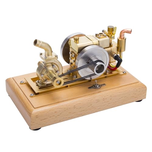 SOLIAXDIY Motor Bausatz, 1,6CC Mini Viertakt Benzinmotor Verbrennungsmotor Modellbau mit Wasserkühlung & Impellerpumpe, Metall Motor Engine Kit für Technikbegeisterte Erwachsene von SOLIAXDIY
