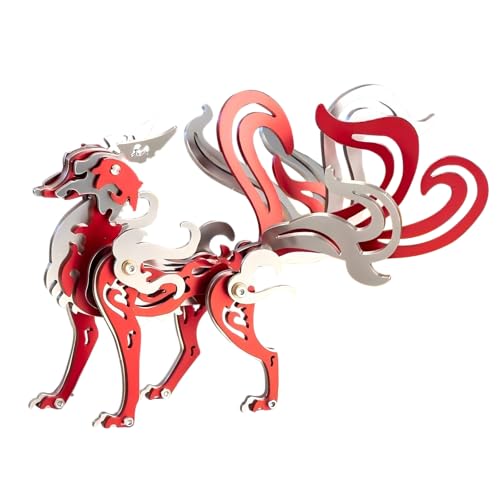 SOLIAXDIY Neun Schwanz Fuchs 3D Metall Puzzle Kit - DIY Mechanisches Modell für Erwachsene, Handgemachtes Mythischer Fuchs Assembly Craft mit Gelenkschwänzen SOLIAXDIY Neun Schwanz Fuchs 3D Metall Puzzle Kit - DIY Mechanisches Modell für Erwachsene, Handgemachtes Mythischer Fuchs Assembly Craft mit Gelenkschwänzen von SOLIAXDIY