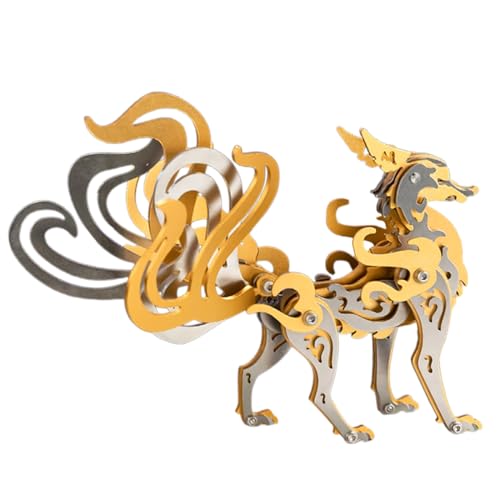 SOLIAXDIY Neun Schwanz Fuchs 3D Metall Puzzle Kit - DIY Mechanisches Modell für Erwachsene, Handgemachtes Mythischer Fuchs Assembly Craft mit Gelenkschwänzen SOLIAXDIY Neun Schwanz Fuchs 3D Metall Puzzle Kit - DIY Mechanisches Modell für Erwachsene, Handgemachtes Mythischer Fuchs Assembly Craft mit Gelenkschwänzen von SOLIAXDIY