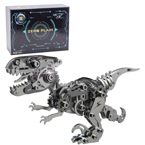 Steampunk 3D Metall Puzzle, 160 Teile Mechanisches Dinosaurier Velociraptor Puzzles Bausatz, 3D Puzzle Metall DIY Deko Geschenk Spielzeug für Erwachsene Steampunk 3D Metall Puzzle, 160 Teile Mechanisches Dinosaurier Velociraptor Puzzles Bausatz, 3D Puzzle Metall DIY Deko Geschenk Spielzeug für Erwachsene von SOLIAXDIY