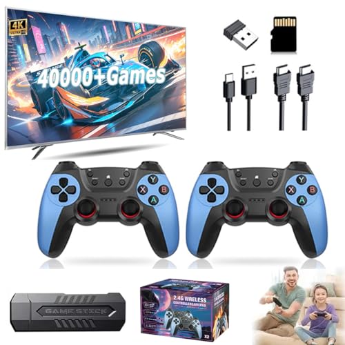 X2 Retro Game Stick, 128G Retro Gaming Konsole mit 40000+ Spielen, 4K HDMI Ausgang Plug & Play Videospielsticks mit 2,4G Dual Wireless Controllern X2 Retro Game Stick, 128G Retro Gaming Konsole mit 40000+ Spielen, 4K HDMI Ausgang Plug & Play Videospielsticks mit 2,4G Dual Wireless Controllern von SOLIAXDIY