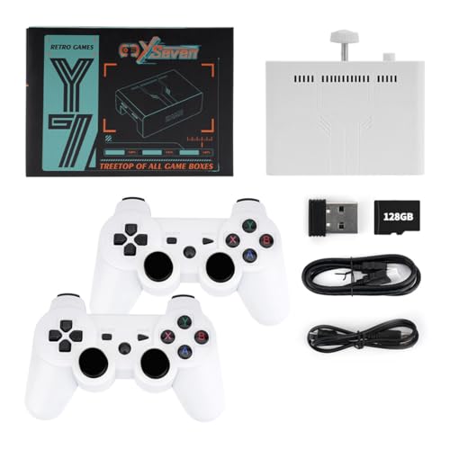 Y7 Game Sticks, 4K Retro Home Arcad 64G +128G Built in 11000+ Games & 2.4G Wireless Dual Controllers, HDMI Plug and Play Videospielkonsole für TV (128GB) von SOLIAXDIY