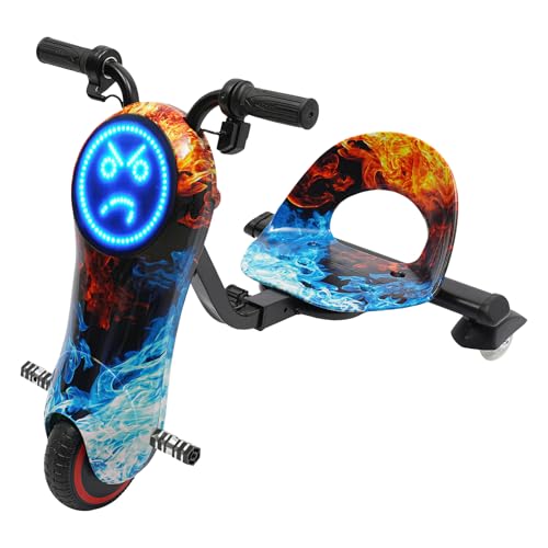 Kinder Elektro Driftscooter 180 Watt Motor 360° Drift Cart 3 Geschwindigkeitsstufen 2 Km/H Drift Kart LED-Beleuchtung Bluetooth Crazy Cart Einstellbare Länge LED-Anzeige Drifter Tragfähigkeit 50Kg Kinder Elektro Driftscooter 180 Watt Motor 360° Drift Cart 3 Geschwindigkeitsstufen 2 Km/H Drift Kart LED-Beleuchtung Bluetooth Crazy Cart Einstellbare Länge LED-Anzeige Drifter Tragfähigkeit 50Kg von SOLOCJNL