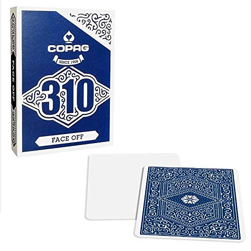 SOLOMAGIA Copag 310 Playing Cards - Slim Line - Face Off - Blue von SOLOMAGIA