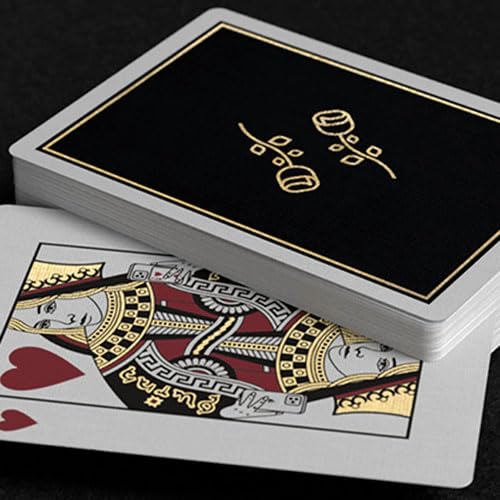 SOLOMAGIA Gold Foil Black Roses Casino Playing Cards von SOLOMAGIA