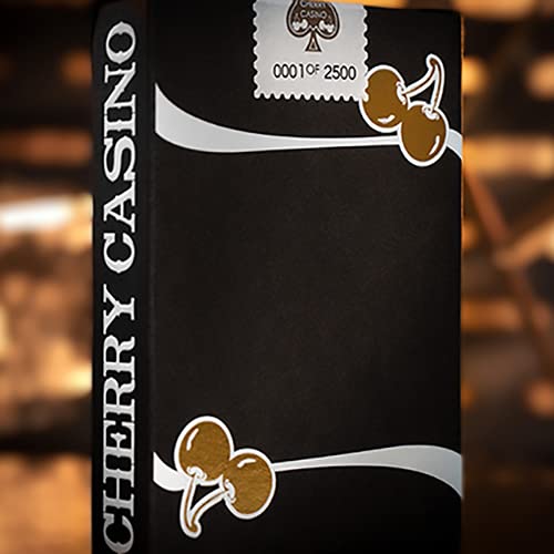 SOLOMAGIA Limited Edition Cherry Casino (Monte Carlo Black and Gold) Numbered Seals Playing Cards by Pure Imagination Projects von SOLOMAGIA