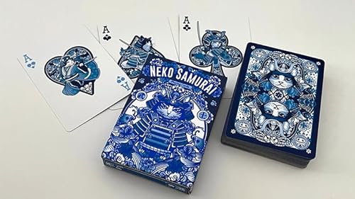 SOLOMAGIA Neko Samurai (Blue) Playing Cards von SOLOMAGIA