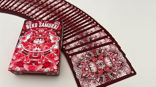 SOLOMAGIA Neko Samurai (Red) Playing Cards von SOLOMAGIA