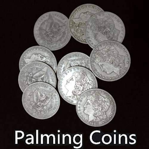 SOLOMAGIA Palming Coins (Morgan Version,10 Pieces) - Magie mit Tuch - Zaubertricks und Magie von SOLOMAGIA