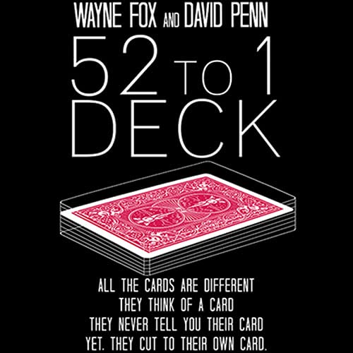 SOLOMAGIA The 52 to 1 Deck Red (Gimmicks and Online Instructions) by Wayne Fox and David Penn - Tricks with Cards - Zaubertricks und Props von SOLOMAGIA