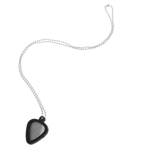 SOLUSTRE 1 Satz Gitarren-pick-halskette Plektrum Anhänger Gitarrenschmuck Bassgitarren-picks Halter Für Gitarrenpickel Gitarrenanhänger Gitarrenplektren Musikschmuck Black Kieselgel von SOLUSTRE