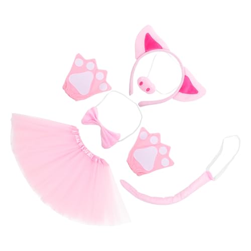 SOLUSTRE 1 Satz Halloween-cosplay-zubehör Requisiten Schwein Halloween-tutu Rock Schweineohren Stirnband Schweinstirnband Kostüm Halloween Schweinchen Und Ohren Rosa Plüsch SOLUSTRE 1 Satz Halloween-cosplay-zubehör Requisiten Schwein Halloween-tutu Rock Schweineohren Stirnband Schweinstirnband Kostüm Halloween Schweinchen Und Ohren Rosa Plüsch von SOLUSTRE