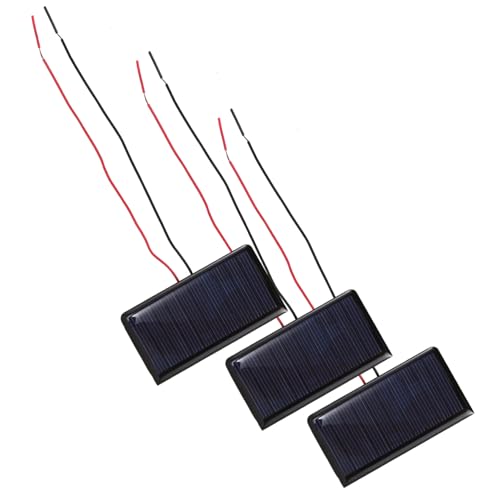 SOLUSTRE 1 Satz Sonnenkollektor Mini-solarpanel Solarmodul Diy Solarmodul Für Tablets Mini Solarmodul Mit Kabel Solarlademodul Mit Kabel Diy-solarpanel Ladewerkzeuge Polysilizium 3 Stück von SOLUSTRE