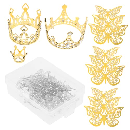 SOLUSTRE 1 Set Tortenkronen Dekoration Mini Krone Tortenaufsatz Kronen Für Blumensträuße Hochzeitstortenspieße Brautparty Tortendekoration Krone Blumenstrauß Anstecknadel SOLUSTRE 1 Set Tortenkronen Dekoration Mini Krone Tortenaufsatz Kronen Für Blumensträuße Hochzeitstortenspieße Brautparty Tortendekoration Krone Blumenstrauß Anstecknadel von SOLUSTRE