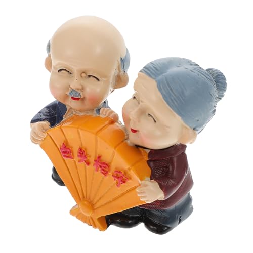 SOLUSTRE 1 Stück Oma und Opa Figurine Tortendeko Einzigartiger Cake Topper für Geburtstagsfeiern Dekoration für Hochzeit und Wohnaccessoire Vivid Skulptur für Unvergessliche von SOLUSTRE