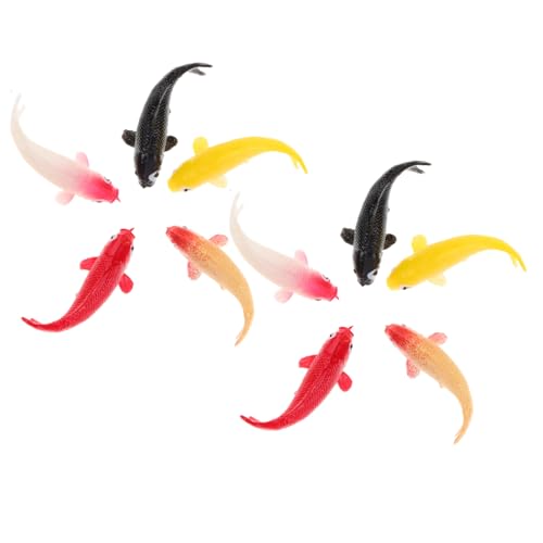 SOLUSTRE 10 Stück Goldfischspielzeug Ornamente Zubehör für Aquarien Aquariumdekorationen Tank Wasser- Aquarium Dekoration Harzmodell gefälschter Fisch Miniatur-Dinge von SOLUSTRE