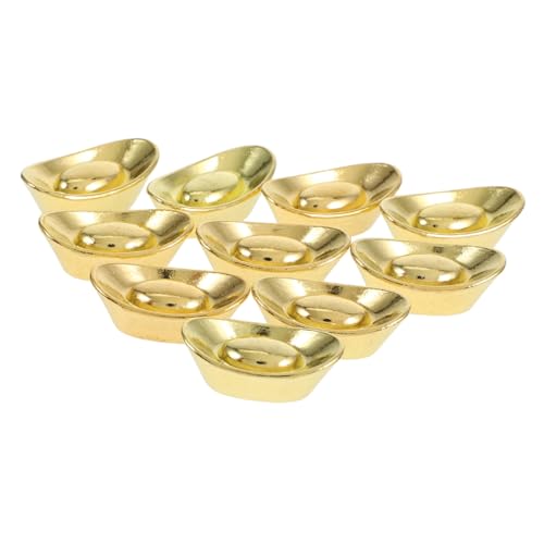 SOLUSTRE 10 Stück Ornament Mini -Figur Kleines Regaldekor Miniaturfiguren Mini - Golden Zinklegierung von SOLUSTRE