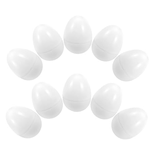 SOLUSTRE 10 Stück Simulierte Eierdekoration Halloween-Eier Eierspielzeug Spielzeugeier Für Kleinkinder Offene Eier Befüllbare Ostereier Eier Leere Eier Weiß Plastik SOLUSTRE 10 Stück Simulierte Eierdekoration Halloween-Eier Eierspielzeug Spielzeugeier Für Kleinkinder Offene Eier Befüllbare Ostereier Eier Leere Eier Weiß Plastik von SOLUSTRE