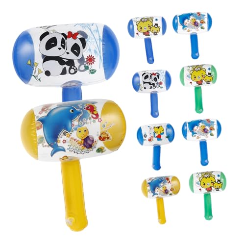 SOLUSTRE 10 Stück Teiliges Aufblasbares Hammer mit Glocke Leichtes Lustiges Soundspielzeug für Bunte Zufallsfarben für Geburtstagsfeiern Outdoor und Poolspaß Zufällige Zufällige Farbe von SOLUSTRE