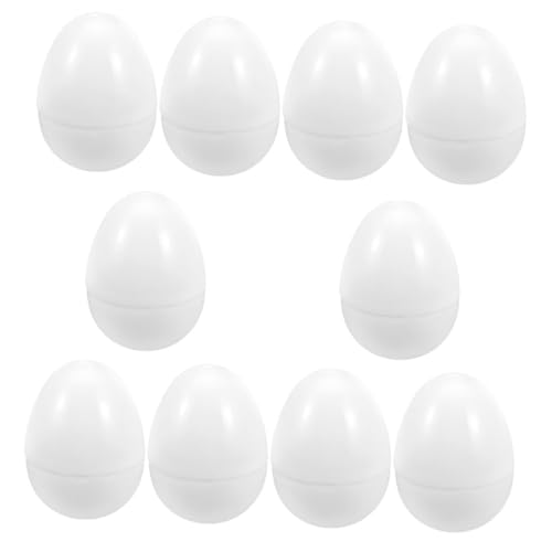 SOLUSTRE 10 Stück Teiliges Realistische Befüllbare Plastik Ostereier mit Öffnungsfähigem Design Vielseitig als Osterdekoration Süßigkeitenbox und Party Gewinnball für Kreative DIY von SOLUSTRE
