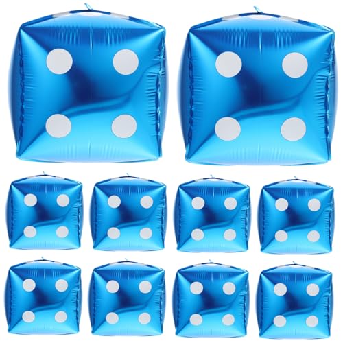 SOLUSTRE 10 Stück Teiliges Würfel Folienballon Blaue Würfel Luftballons Party Dekoration für Erwachsene Luftballons für Spiel und Themenfeier Indoor Outdoor Geeignet SOLUSTRE 10 Stück Teiliges Würfel Folienballon Blaue Würfel Luftballons Party Dekoration für Erwachsene Luftballons für Spiel und Themenfeier Indoor Outdoor Geeignet von SOLUSTRE
