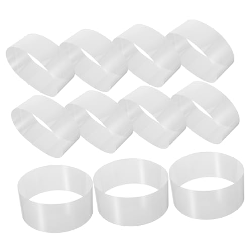 SOLUSTRE 100 Blatt Transparent Mousse Cake Collar Selbstklebende Backfolien für Torten Dekorative Kuchenrandfolie für Geburtstagstorten und Partys von SOLUSTRE