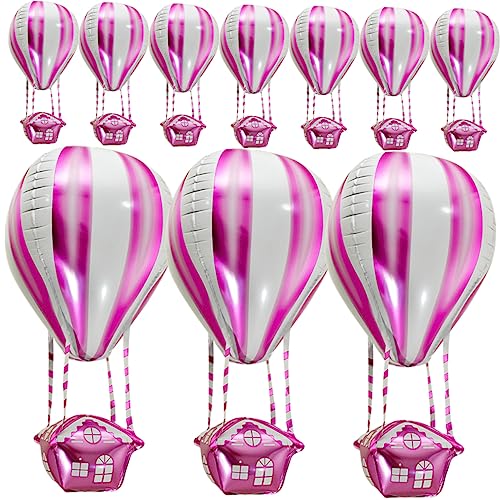 SOLUSTRE 10Stücke Heißluftballon Aluminium Folienballons Dekoration Für Kindergeburtstagsfeiern Und Partys Heliumballons Für Unvergessliche Feiern von SOLUSTRE