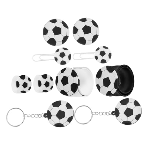 SOLUSTRE 10Stücke Teiliges Fußball Partyzubehör für Fußball Schlüsselanhänger Armband Lesezeichen Ringe für Fußball Motto Geburtstagspartys und Feiertage SOLUSTRE 10Stücke Teiliges Fußball Partyzubehör für Fußball Schlüsselanhänger Armband Lesezeichen Ringe für Fußball Motto Geburtstagspartys und Feiertage von SOLUSTRE