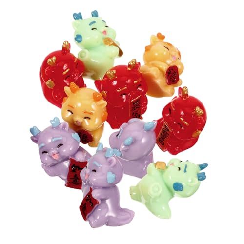 SOLUSTRE 10stücke Teiliges Mini Drache Figurine Cartoon Drachenmodell Resin Ornament Für Mikro-landschaften Und Heimdekoration Gemischte Designs SOLUSTRE 10stücke Teiliges Mini Drache Figurine Cartoon Drachenmodell Resin Ornament Für Mikro-landschaften Und Heimdekoration Gemischte Designs von SOLUSTRE