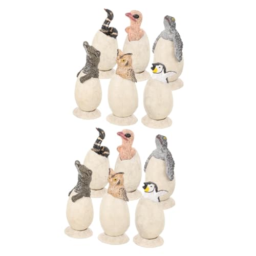 SOLUSTRE 12 Stk Brutei-modell Kinderspielzeug Pinguin-ei-spielzeug Spielzeug Für Kinder Tierisches Eimodell Tierei-modelle Dinosaurier-ei-modell Harz Kleinkind Pinguin-eier Jungtier von SOLUSTRE