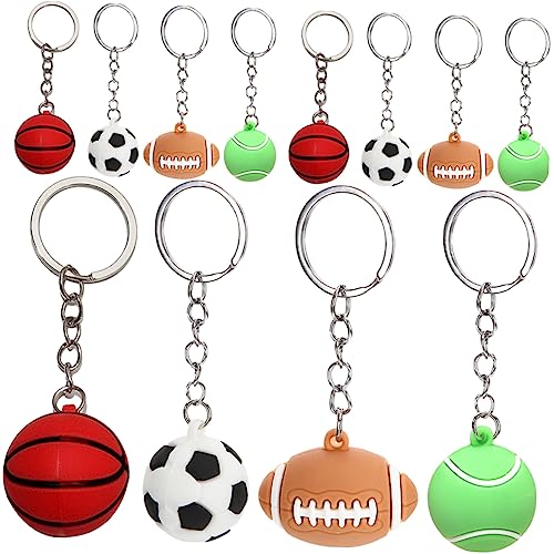 SOLUSTRE 12 Stück Teiliges Bunte Schlüsselanhänger aus Realistische Basketball Fußball Rugby und Volleyball Anhänger Kleine Schlüsselanhänger für Jungen Taschenanhänger SOLUSTRE 12 Stück Teiliges Bunte Schlüsselanhänger aus Realistische Basketball Fußball Rugby und Volleyball Anhänger Kleine Schlüsselanhänger für Jungen Taschenanhänger von SOLUSTRE