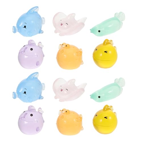 SOLUSTRE 12Stücke Mini Tierfiguren Niedliche Leuchtende Ornamente für Aquarien DIY Dekorationen für Zuhause Langlebig aus Harz für Aquarien und Kreative SOLUSTRE 12Stücke Mini Tierfiguren Niedliche Leuchtende Ornamente für Aquarien DIY Dekorationen für Zuhause Langlebig aus Harz für Aquarien und Kreative von SOLUSTRE