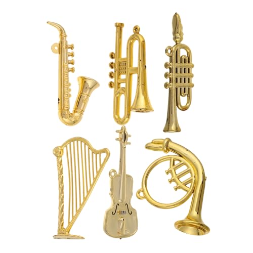 SOLUSTRE 12stücke Miniatur Musikinstrumente Dekoration Goldene Saxophon Und Für Weihnachtsbaum Und Festliche Anlässe Ornamente Für Musikliebhaber von SOLUSTRE