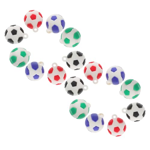 SOLUSTRE 16 Stück Fußball Anhänger Für Halsketten Süße Charms Zur Schmuckherstellung Fußball Geburtstagsparty Mini Fußbälle Party Spiel Charm Anhänger Sport von SOLUSTRE