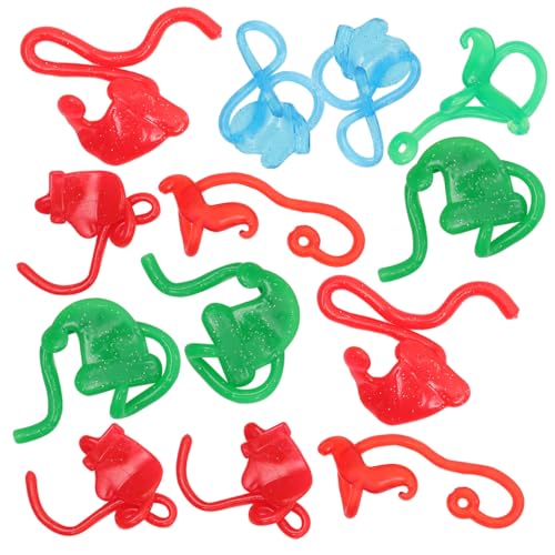 SOLUSTRE 18 Stück Teiliges Stretch Weihnachts Party Mitgebsel Dehnbar Biegbar Kletterspielzeug für Stressabbau und Spaß Weihnachten von SOLUSTRE