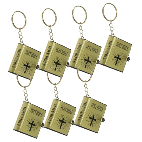 SOLUSTRE 18 Stück religiöse Bibelbuch Anhänger Schlüsselanhänger Unisex klein Bibel Anhänger heilig Tasche hängende Verzierung Schlüsselbundanhänger Metall Golden SOLUSTRE 18 Stück religiöse Bibelbuch Anhänger Schlüsselanhänger Unisex klein Bibel Anhänger heilig Tasche hängende Verzierung Schlüsselbundanhänger Metall Golden von SOLUSTRE