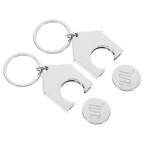 SOLUSTRE 2 Stück Abzug von Einkaufsgutscheinen klein bunt für Schlüsselbund Ring Einkaufswagenchip als Schlüsselanhänger Hausförmige Token Schlüsselanhänger-Token-Anhänger Metall Silber SOLUSTRE 2 Stück Abzug von Einkaufsgutscheinen klein bunt für Schlüsselbund Ring Einkaufswagenchip als Schlüsselanhänger Hausförmige Token Schlüsselanhänger-Token-Anhänger Metall Silber von SOLUSTRE
