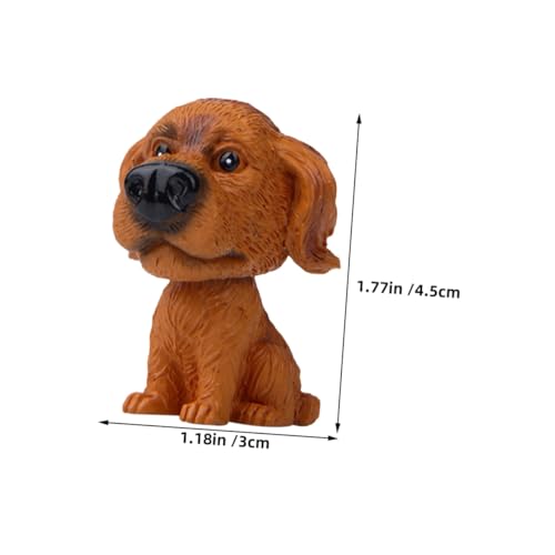 SOLUSTRE 2 Stück Auto Wackelkopf Hund Modell Dekorative Schüttelnde Figur Für Armaturenbrett Auto Innenraum Dekoration Niedliche Fahrzeug Accessoires von SOLUSTRE