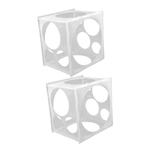 SOLUSTRE 2 Stück Ballonmessbox luftballons werkzeug Ballongrößenwürfel PVC Transparent von SOLUSTRE