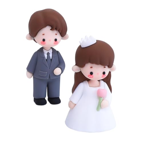 SOLUSTRE 2 Stück Braut und Bräutigampuppe Verlobungsdekorationen Braut Bräutigam Figuren Cartoon-Kuchendeckel Cake Topper Hochzeit Brautpaar Figuren weiches Gummi SOLUSTRE 2 Stück Braut und Bräutigampuppe Verlobungsdekorationen Braut Bräutigam Figuren Cartoon-Kuchendeckel Cake Topper Hochzeit Brautpaar Figuren weiches Gummi von SOLUSTRE