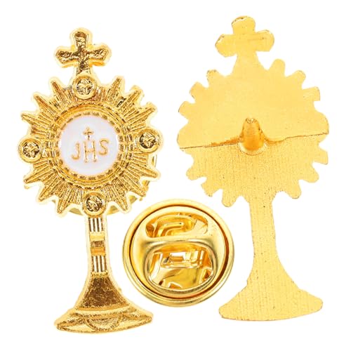 SOLUSTRE 2 Stück Brustknopf Anstecker Kreuz Anstecknadeln Für Männer Religiöse Anstecknadeln Kreuz Anstecknadeln Für Männer Trauerbroschen Kreuz Anstecknadeln Große Trauer von SOLUSTRE