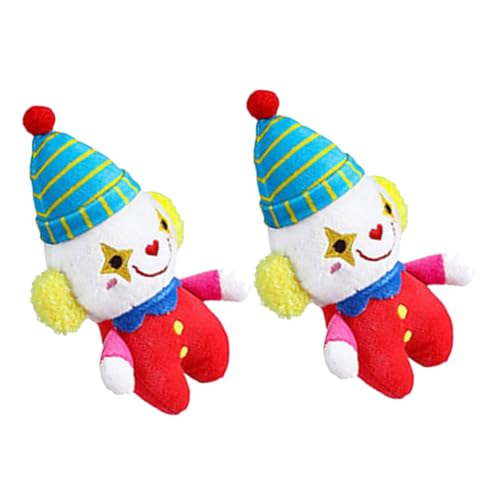 SOLUSTRE 2 Stück Clown- Zirkusspielzeug Clown-Puppe Clown-schlüsselanhänger Plüsch SOLUSTRE 2 Stück Clown- Zirkusspielzeug Clown-Puppe Clown-schlüsselanhänger Plüsch von SOLUSTRE