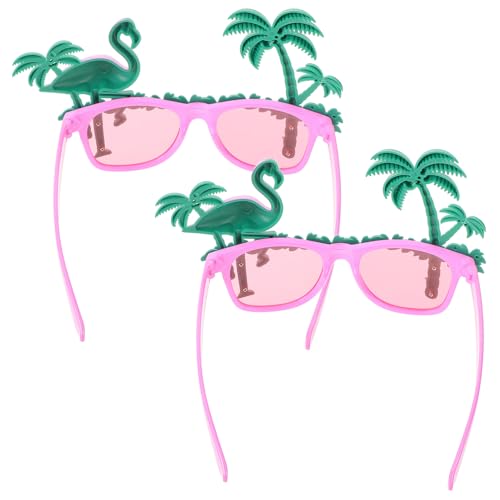 SOLUSTRE 2 Stück Flamingo-Design Sonnenbrillen, Lustige Kokosnussbaum Party Brillen, Hawaiianische Strand Foto Requisiten, Pinke Dekorative Brillen für Erwachsene SOLUSTRE 2 Stück Flamingo-Design Sonnenbrillen, Lustige Kokosnussbaum Party Brillen, Hawaiianische Strand Foto Requisiten, Pinke Dekorative Brillen für Erwachsene von SOLUSTRE