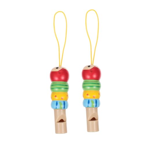 SOLUSTRE 2 Stück Holz Kinderpfeife Teiliges Musikspielzeug für Kleinkinder Pädagogisches Instrument zur Hörförderung Kreatives Lernspielzeug für Mädchen und Jungen für Spiele Feste und von SOLUSTRE